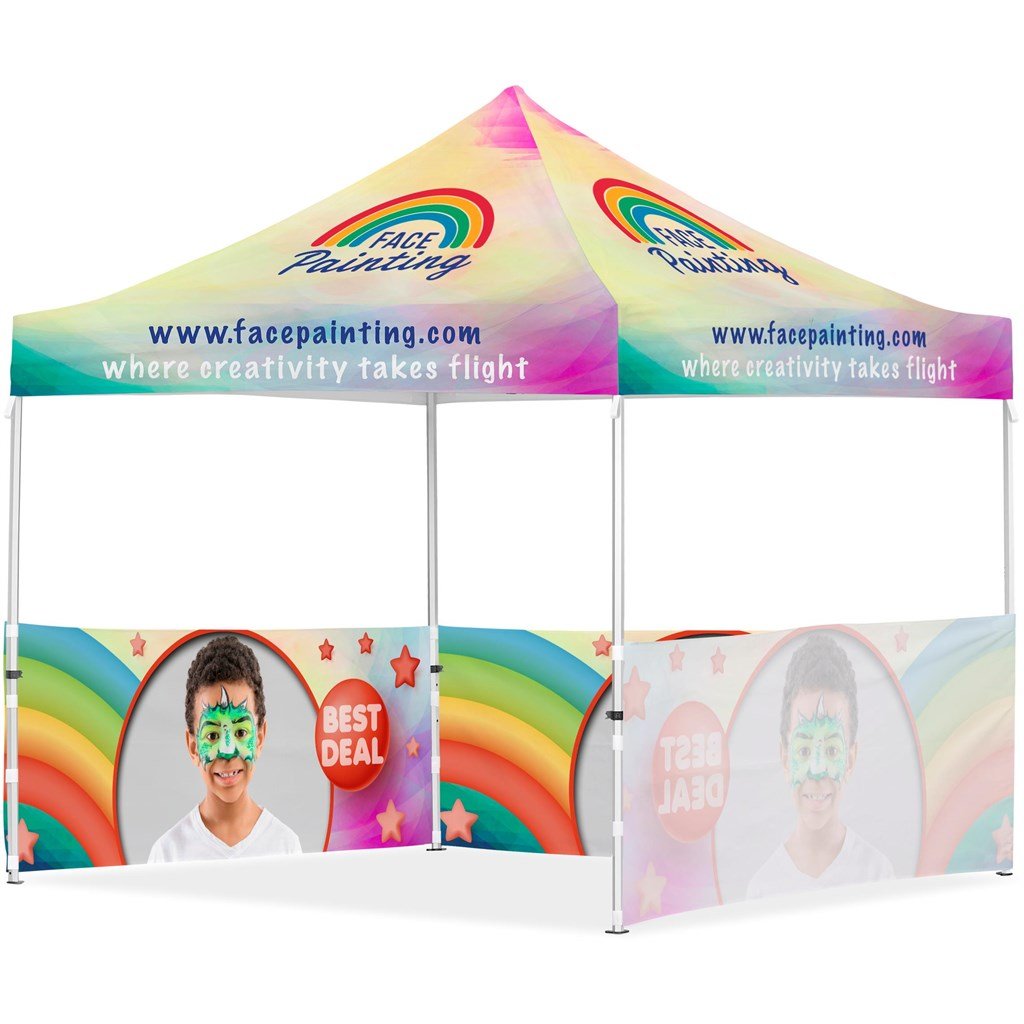 Coated Steel Sublimated Gazebo 3m x 3m - 3 Half-Wall Skins - Image 2